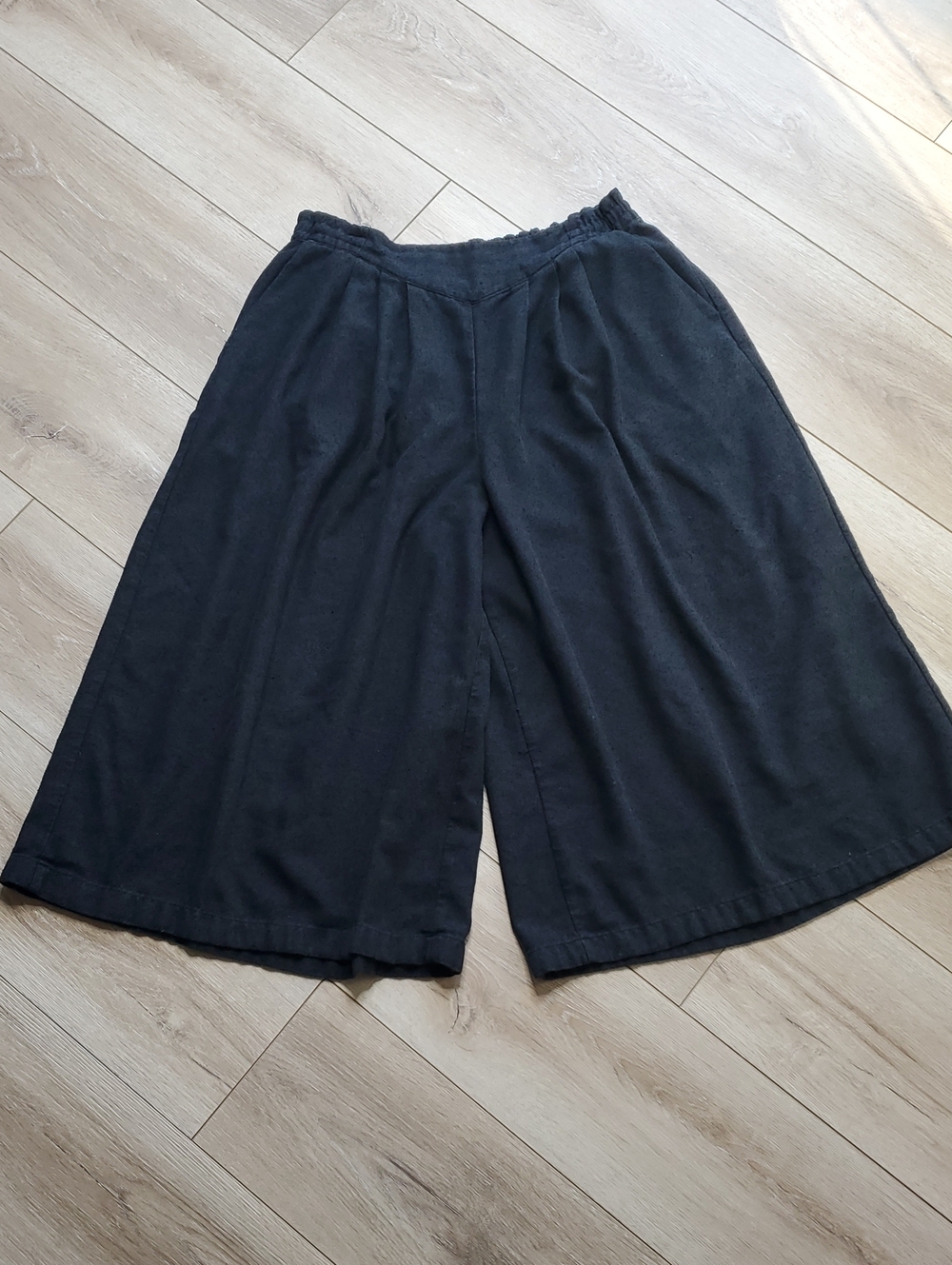 Free People Oversize Wide Crop Texture Pants Size M